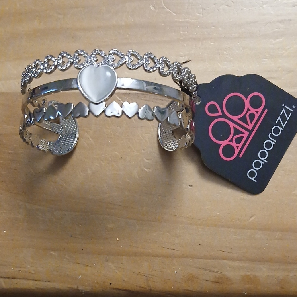 Paparazzi Silver Heart Charm Bracelet